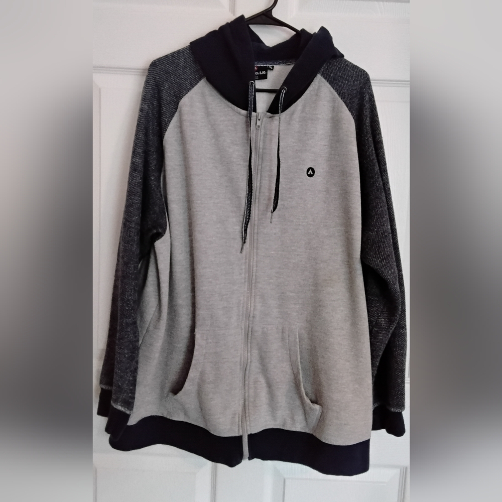 Men's Air Walk Gray and Navy Hoodie Sweater